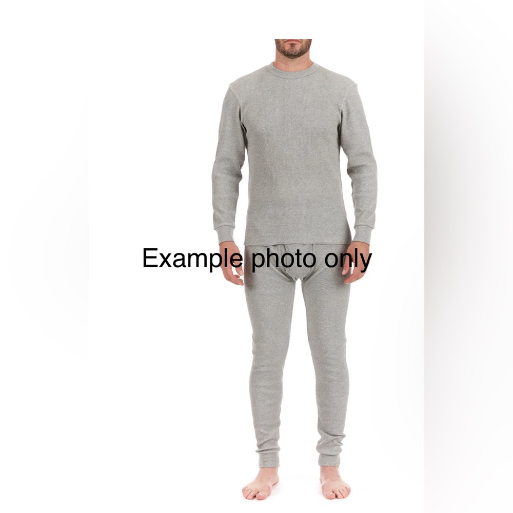 West loop Men’s XL Waffle Thermal 2 piece set in dark gray NWOT